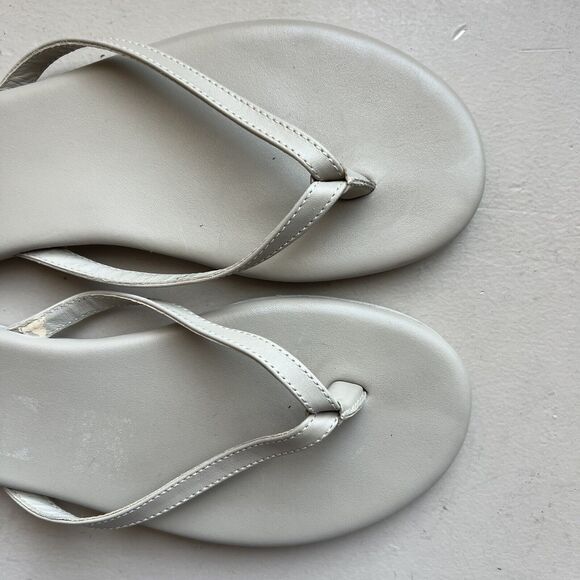 Hari Mari Cloud Light Taupe Gray Toe Post Thong Flip Flop Sandal Women’s 10 - Picture 1 of 16